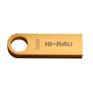Флешка Hi-Rali USB 16GB Shuttle Series Gold (HI-16GBSHGD)