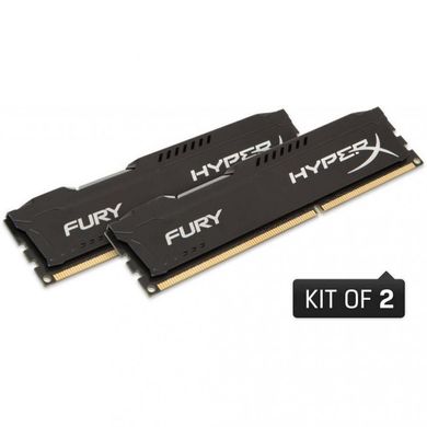 Оперативна пам'ять HyperX DDR3 2x4GB/1600 dual voltage 1.35V or 1,5V HyperX Fury Black (HX316LC10FBK2/8)