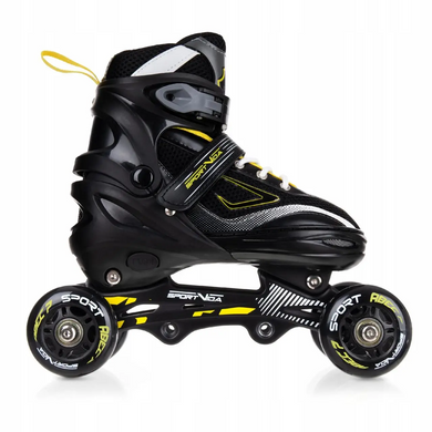 Роликові ковзани SportVida 4 в 1 SV-LG0067 Black/Yellow розмір 31-34