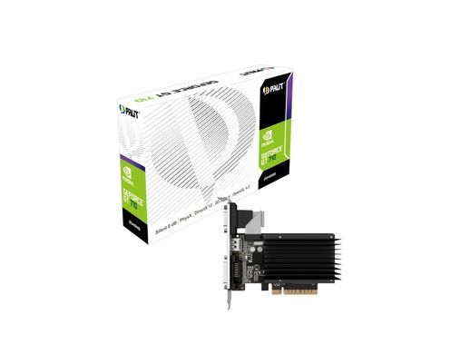 Видеокарта Palit PCI-Ex GeForce GT 710 2048MB DDR3 (64bit) (954/1600) (VGA, DVI, HDMI) (NEAT7100HD46-2080H)