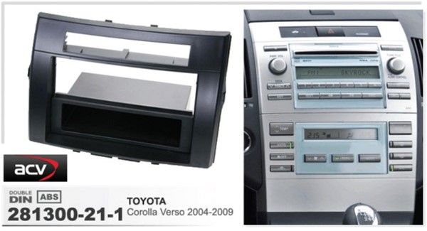 Перехідна рамка ACV 281300-21-1 Toyota Corolla Verso (E12) 2004->2009 black