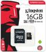 Карта памяти Kingston microSDXC 16GB Canvas Select SDHC Class 10 UHS-I U1 + adapter