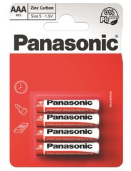 Батарейки Panasonic RED ZINK R03 BLI 4 ZINK-CARBON (R03REL/4BP)