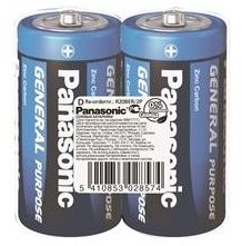 Батарейки Panasonic General Purpose R20 TRAY 2 ZINK-CARBON (R20BER/2P)