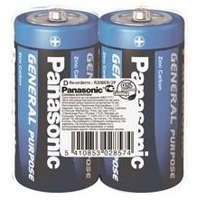 Батарейки Panasonic General Purpose R20 TRAY 2 ZINK-CARBON (R20BER/2P)