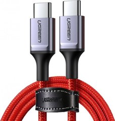 Кабель UGREEN US294 USB 2.0 Type C Male to Male Cable Aluminum Nickel Plating 1m Red (60186)