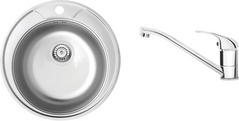 Кухонна мийка Deante Doppio зі змішувачем (ZHCA0813)