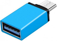 Адаптер-переходник Type-C - USB 3.0 (OTG) Blue (S0875)