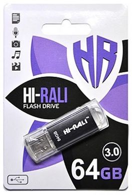 Флешка Hi-Rali 64GB Rocket Series Black (HI-64GB3VCBK)