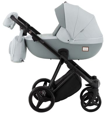 Детская коляска 2 в 1 Adamex Mimi CR234 светло-серый – нефрит кожа.