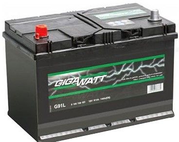 Автомобильный аккумулятор GigaWatt 91А 0185759101