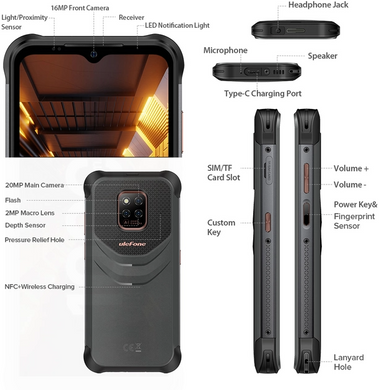 Смартфон Ulefone Power Armor 14 Pro 6/128GB Black (6937748734673)