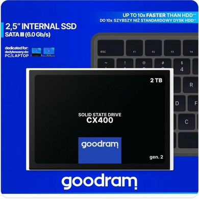 SSD накопитель Goodram CX400 gen.2 2 TB (SSDPR-CX400-02T-G2)