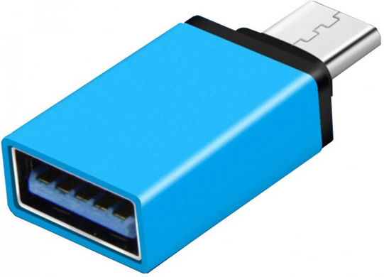 Адаптер-перехідник Type-C - USB 3.0 (OTG) Blue (S0875)