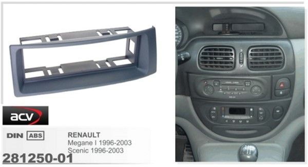 Переходная рамка ACV 281250-01 Renault Megane/Scenic dark grey