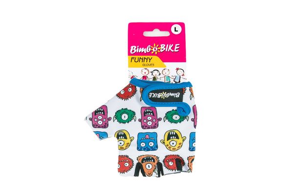 Детские велорукавицы BIMBO BIKE Kids размер M монстры (90961/4-IS)