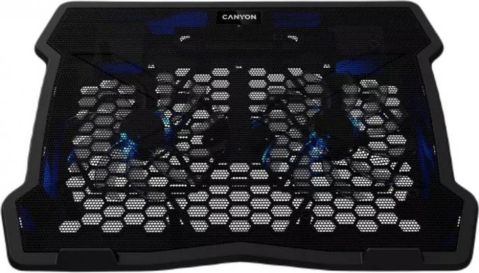 Підставка для охолодження ноутбука Canyon NS03 2Fan 2USB LED Black (CNE-HNS03)