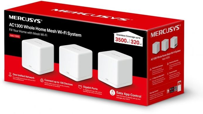 Wi-Fi роутер Mercusys Halo H30G (3-pack)