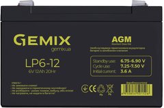 Акумуляторна батарея Gemix 6V 12Ah AGM (LP6-12)