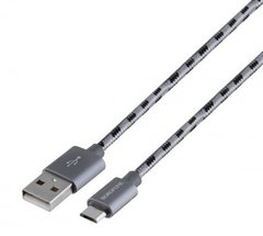 Кабель Borofone BX24 USB to Micro 2.4A 1m Metal Gray (BX24MMG)