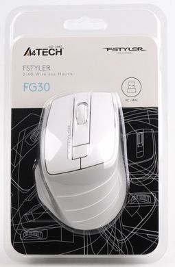 Миша A4Tech FG30 Grey/White USB