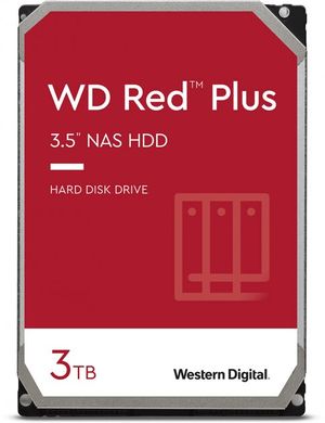 Внутрішній жорсткий диск Western Digital Red Plus 3TB 5400rpm 128МB WD30EFZX 3.5 SATA III