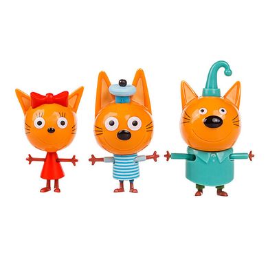 Игровой набор Три кота из пяти фигурок (Коржик+Карамелька+Компот+Мама+Папа) (T17172)