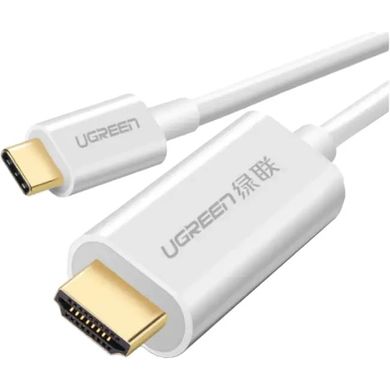 Кабель Ugreen MM121 USB Type-C - HDMI (M/M), 1.5 м, White (30841)