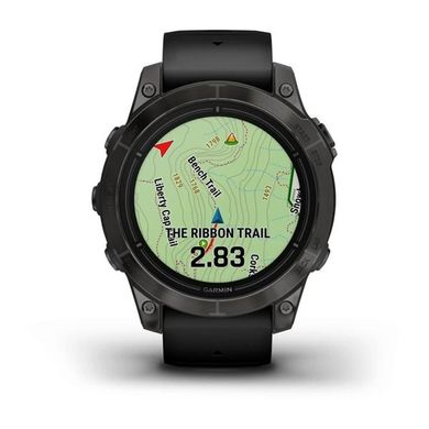 Смарт-часы Garmin Epix Pro (Gen 2) Sapphire 47 mm Carbon Gray DLC Titanium with Black Band (010-02803-11)