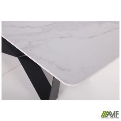 Стіл обідній AMF William black / ceramics Carrara bianco (547060)