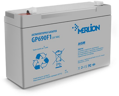 Акумуляторна батарея Merlion 6V 9AH (GP690F1)