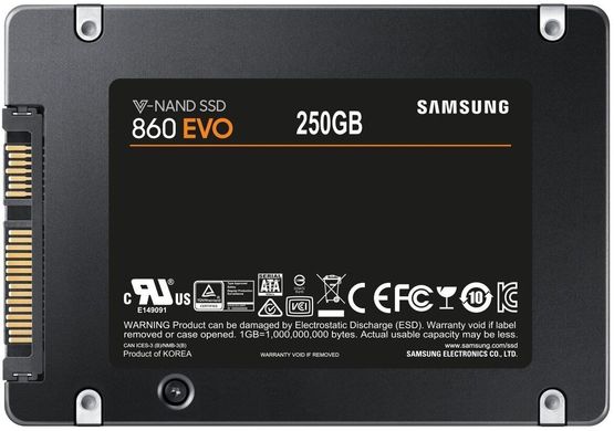 Накопитель Samsung 860 Evo-Series 250GB 2.5" SATA III V-NAND (TLC) (MZ-76E250BW)