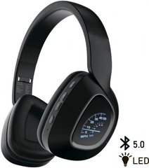 Навушники Promate Bluetooth 5 Bavaria LED Black (bavaria.black)