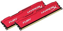 Оперативная память HyperX DDR3 1866 8GB KIT (4GBx2) 1.5V HyperX FURY Red (HX318C10FRK2/8)