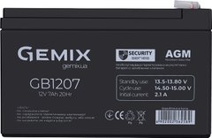Аккумуляторная батарея Gemix GB1207 Black Security Series AGM (GB1207B/ 12V 7Ah)