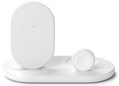 Беспроводное зарядное устройство Belkin 3in1 Wireless Pad / Stand / Apple Watch White (WIZ001VFWH)