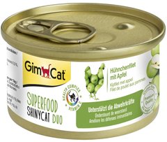 Вологий корм для котів GimCat Superfood 70 г (курка та яблуко)