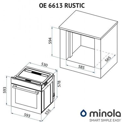 Духова шафа Minola OE 6613 IV Rustic