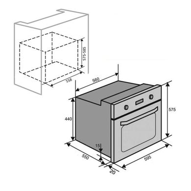 Духовой шкаф Ventolux Toledo 6 MT (BK)