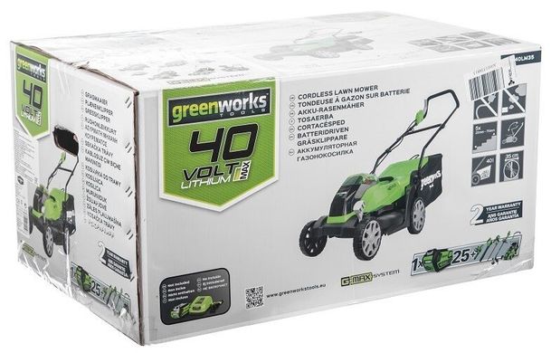 Газонокосарка GreenWorks G40LM35 (2501907)