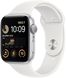 Apple Watch SE 2 GPS 44mm Silver Aluminium Case with White Sport Band - Regular (MNK23)