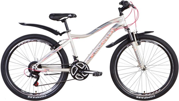 Велосипед 26" Discovery Kelly 2021 (серебристый с розовым (м)) (OPS-DIS-26-367)