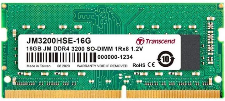 Оперативная память Transcend 16 GB SO-DIMM DDR4 3200 MHz JetRam (JM3200HSE-16G)
