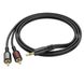 Аудiо-кабель BOROFONE BL11 3.5mm to double RCA audio cable Black
