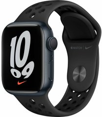 Смарт-годинник Apple Watch Nike Series 7 GPS 45mm Midnight Aluminium Case with Anthracite/Black Nike Sport Band (MKNC3)