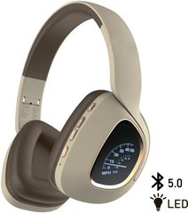 Навушники Promate Bluetooth 5 Bavaria LED Beige (bavaria.beige)