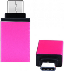 Адаптер-переходник Type-C - USB 3.0 (OTG) Pink (S0903)