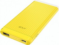Универсальная мобильная батарея Golf Power Bank 4000 mAh D40 2,1A Yellow