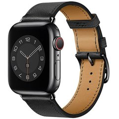 Ремешок WIWU Attelage Genuine Leather Apple Watch Band Watch 49/45/44/42 mm Black