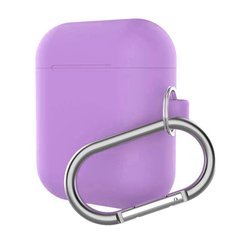 Чехол ArmorStandart New Airpods Silicon case with hook lavender purple (in box)